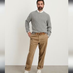 Alex Mill Cotton Corduroy Flat Front Pant Straight Leg Tan/ Sand Rugged Preppy